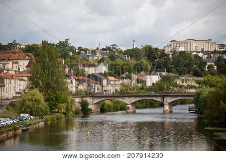 Picturesque View Of Perigord Town In France