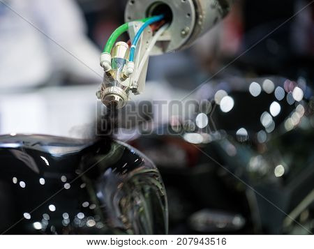 Auto air painting line for paint body part of automobile and control by robot and PLC