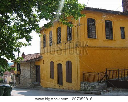 Traditional street in Didymoteicho Thrace Greece Europe