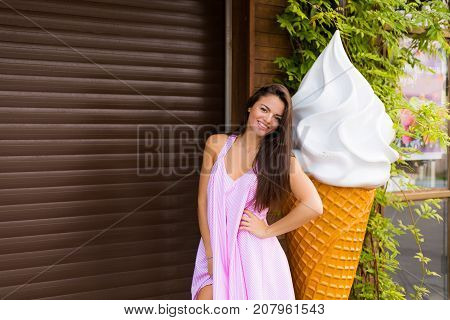 Young Woman In The Summer City