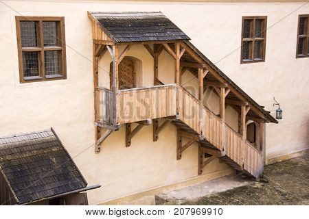 interior and exterior dietails doors of the Livonia Order Castle was built in the middle of the 15th century. Bauska Latvia
