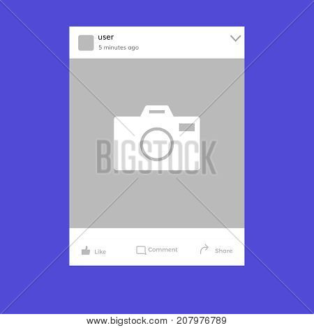 post template vector  social network vector frame
