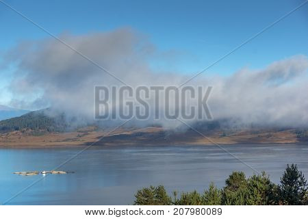 Amazing Autumn Landscape of Batak Reservoir, Pazardzhik Region, Bulgaria