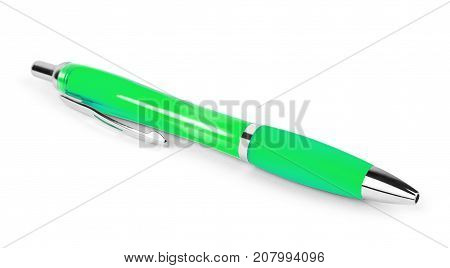 pen isolated on white background green color