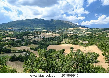 Summer landscape at Frontino (Montefeltro Pesaro Urbino Marches Italy)