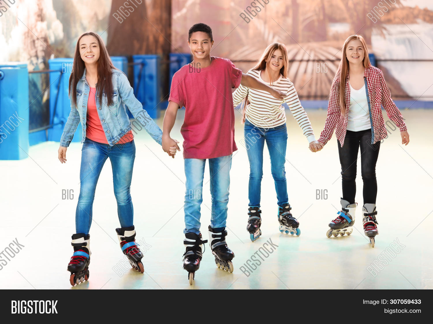 Group Teenagers Roller Image & Photo (Free Trial) Bigstock