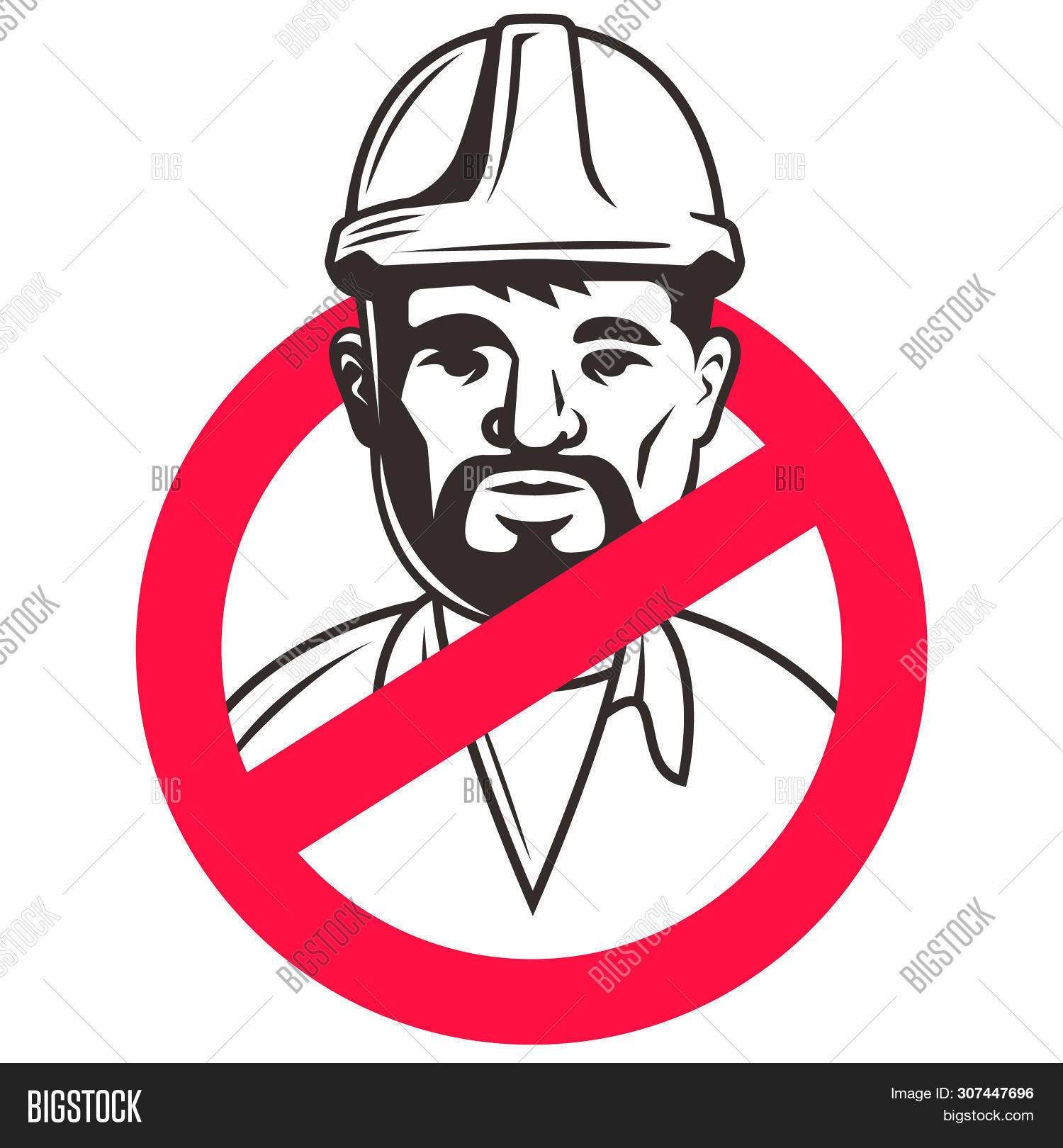 Builder Crossed Out Image & Photo (Free Trial) Bigstock