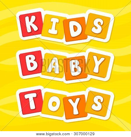 Vector Illustration Alphabet. Cartoon Letters. Kids. Baby. Toys.