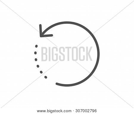 Recovery Info Line Icon. Backup Data Sign. Restore Information Symbol. Quality Design Element. Linea
