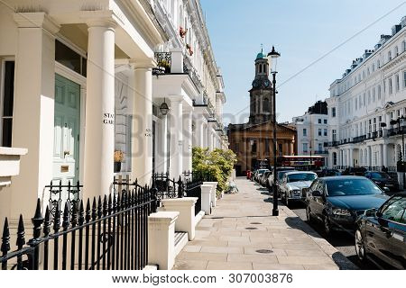 London, Uk - May 15, 2019: Luxury English Victorian Houses In Notting Hill, A District In West Londo