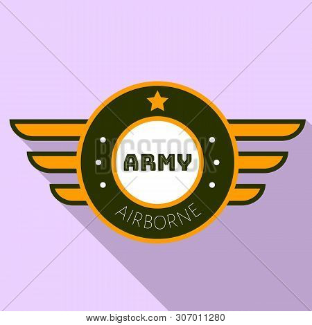 Army Airborn Logo. Flat Illustration Of Army Airborn Vector Logo For Web Design