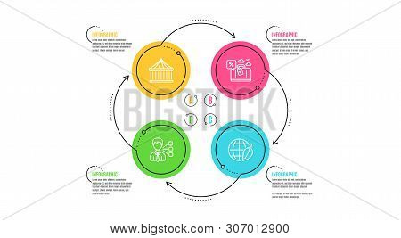 Third Party, Carousels And Travel Loan Icons Simple Set. Infographic Timeline. Environment Day Sign.