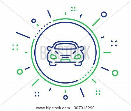 Car Transport Line Icon. Transportation Vehicle Sign. Driving Symbol. Quality Design Elements. Techn