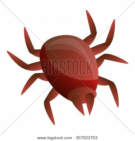Insect Mite Icon. Cartoon Of Insect Mite Vector Icon For Web Design Isolated On White Background