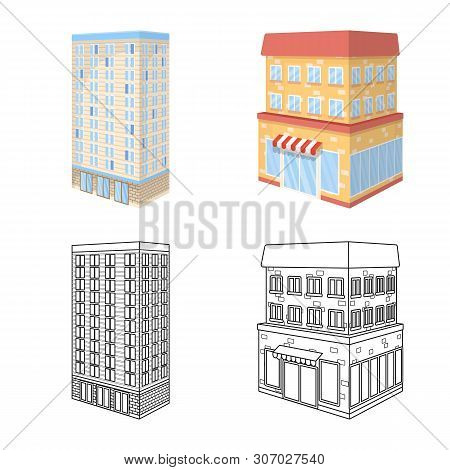 Vector Design Of Construction And Building Icon. Set Of Construction And Estate Stock Vector Illustr