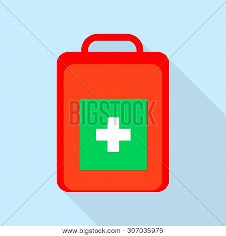 First Aid Kit Icon. Flat Illustration Of First Aid Kit Vector Icon For Web Design