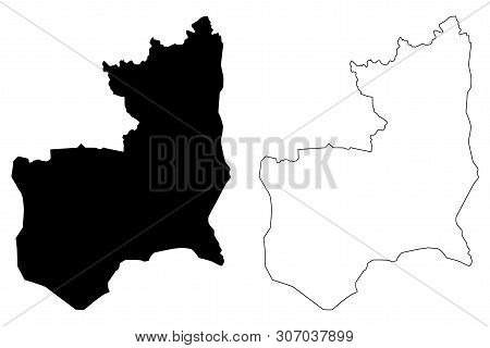 Steung Treng Province (kingdom Of Cambodia, Kampuchea, Provinces Of Cambodia) Map Vector Illustratio