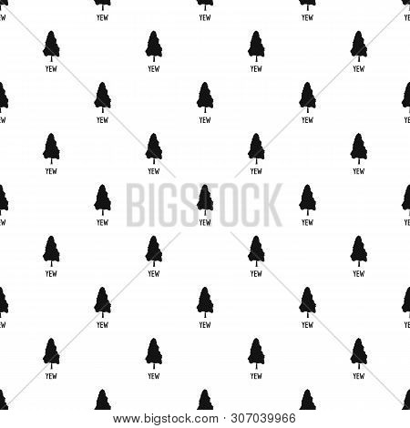 Yew Tree Pattern Seamless Vector Repeat Geometric For Any Web Design