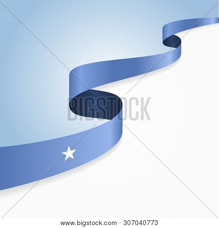 Somalian Flag Wavy Abstract Background. Vector Illustration.
