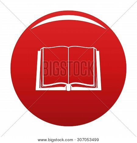Book Deployed Icon. Simple Illustration Of Book Deployed Vector Icon For Any Design Red