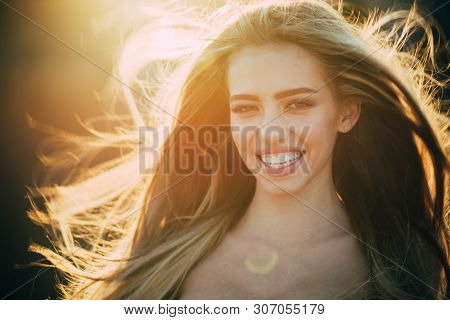 Sexy Girl. Sensual Woman. Makeup And Hair Style. Trendy Look. Beauty And Fashion. Long Healthy Hair.
