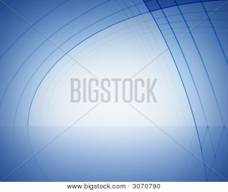 Abstract Blue Stage