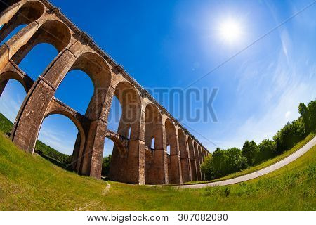 Famous Viaduct Of Chaumont At Suize Valley, France