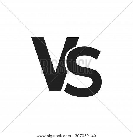 Vs Or Versus Icon Isolated. Confrontation Symbol. Game Concept. Letter Sign Of Choise.