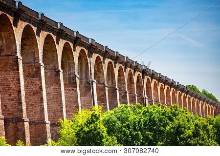 Arched Abutments Of Chaumont Viaduct In France
