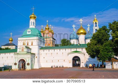 Sergiev Posad, Russia - June, 8, 2019: Troitse-sergiyevsky monastery