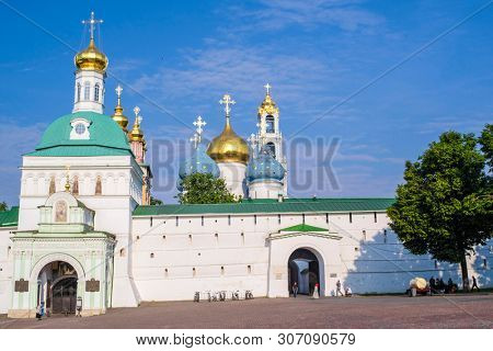 Sergiev Posad, Russia - June, 8, 2019: Troitse-sergiyevsky monastery