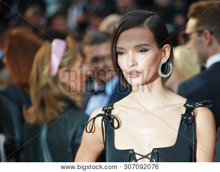 CANNES, FRANCE - MAY 17, 2019: Paulina Andreeva attends the screening of 