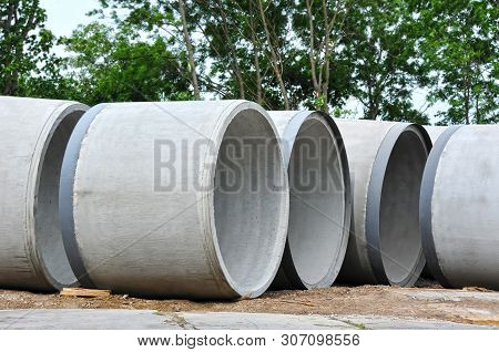 Concrete Circle Pit Block On Construction Site