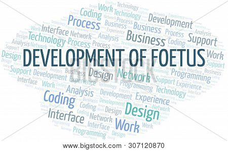 Development Of Foetus Word Cloud. Wordcloud Made With Text Only.