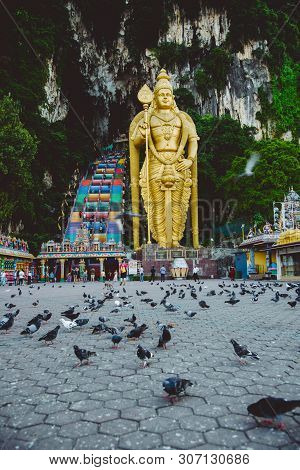 Batu Caves, Kuala Lumpur, May, 2019 : The Batu Caves Lord Murugan Statue, Malaysia
