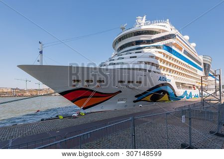 Rotterdam, Netherlands - April 18, 2019 : Aidamar Cruise Ship From The German Aida Cruises Company S