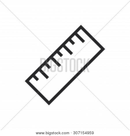 Ruler Icon Isolated On White Background. Ruler Icon In Trendy Design Style For Web Site And Mobile A