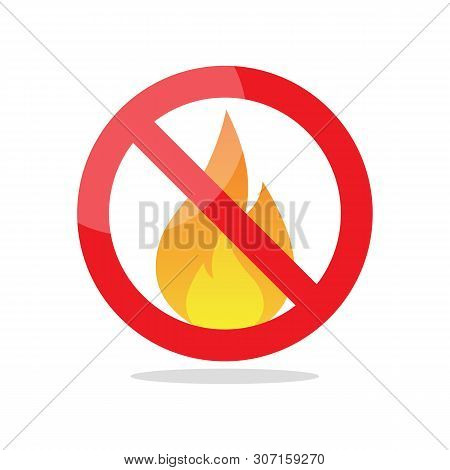 No Fire Vector Sign. Vector Illustration Graphic Design