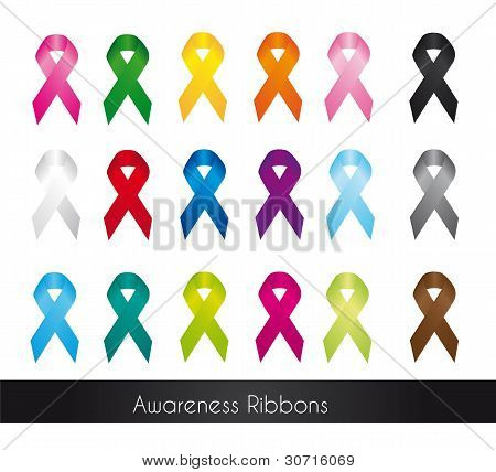 Świadomość kolorowe wstążki