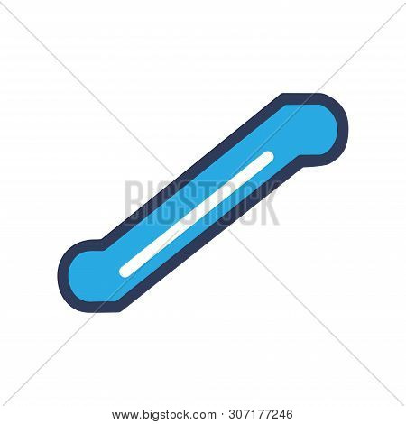 Vector Illustration Escalator Isolated On White Background. Modern Escalator Stairs Icon