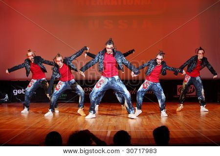 Moskova - 27 Mart: Banda zorla grup dans Hip Hop International Cup of Rusya 2011, 27 Mart 20