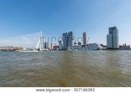 Rotterdam, Netherlands - April 18, 2019 : Aidamar Cruise Ship From The German Aida Cruises Company S