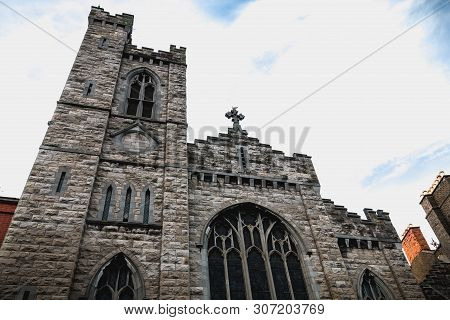 Architectural Detail Of St. Michan S Roman Catholic Church In Dublin