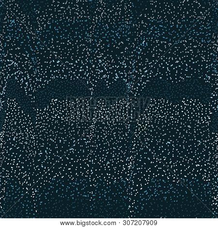 A Seamless Abstract Vector Pattern With Vacy Stripes Drawn With Dots. Surface Print Design.