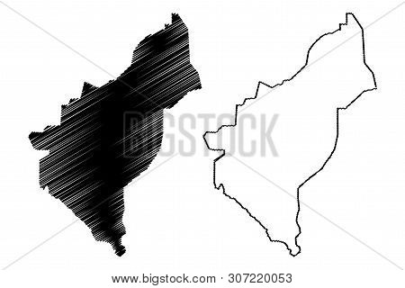 Dosso Region (regions Of Niger, Republic Of The Niger) Map Vector Illustration, Scribble Sketch Doss