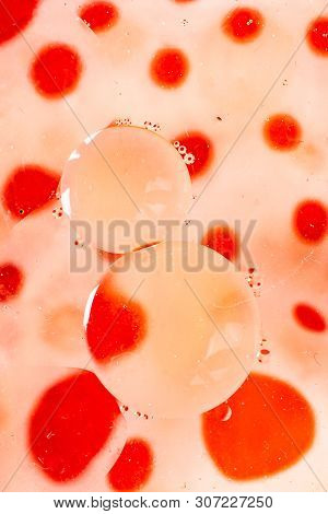 Oil Bubbles Inside Water Base Form Patterns