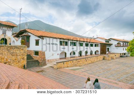 Guatavita,  Colombia June 16 Town Hall Of  Guatavita. This Building Was Built In 1592 By The Spanish