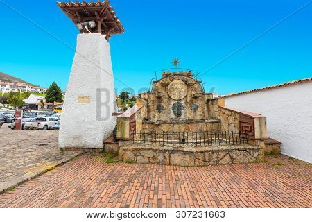 Guatavita,  Colombia June 16 Small Temple With Fountain Dedicated To A Muisca Divinity  In Guatavita