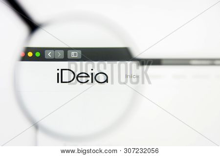 New York, New York State, Usa - 19 June 2019: Illustrative Editorial Of Ideia Website Homepage. Idei