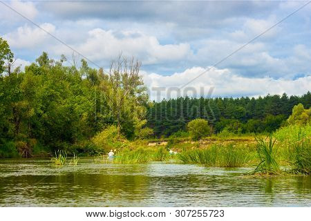 The Summer River Landscape. Ukraine, Seym River
